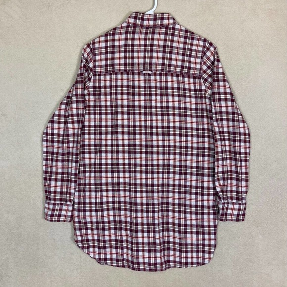 Roots Canada Long Sleeve Flannel Shirt Womens S Multicolor Plaid‎ Pockets Cotton - Picture 10 of 11